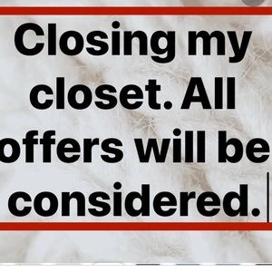 Closing closet soon